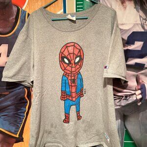 Vintage Y2K Marvel Comics Spider-Man X Champion 3XL Distressed Shirt